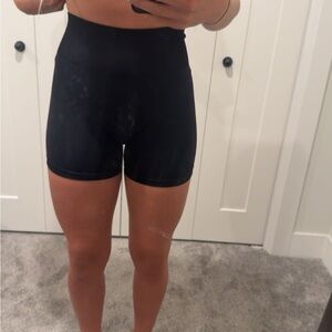 Women's Black High-Rise Bike Shorts